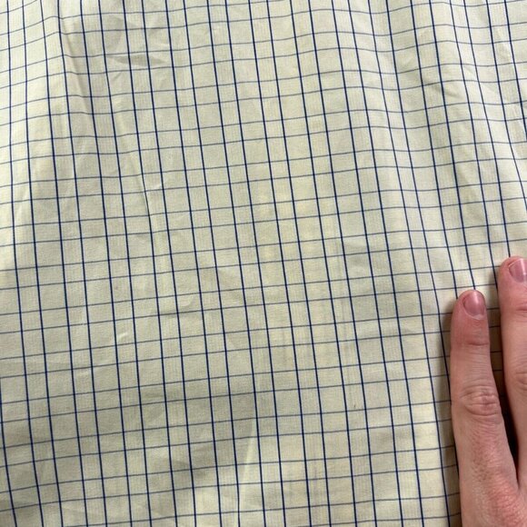 Polo Ralph Lauren Button Up Shirt Men Long Sleeve Yellow Blue 14.5 32/33 Andrew - Picture 14 of 15